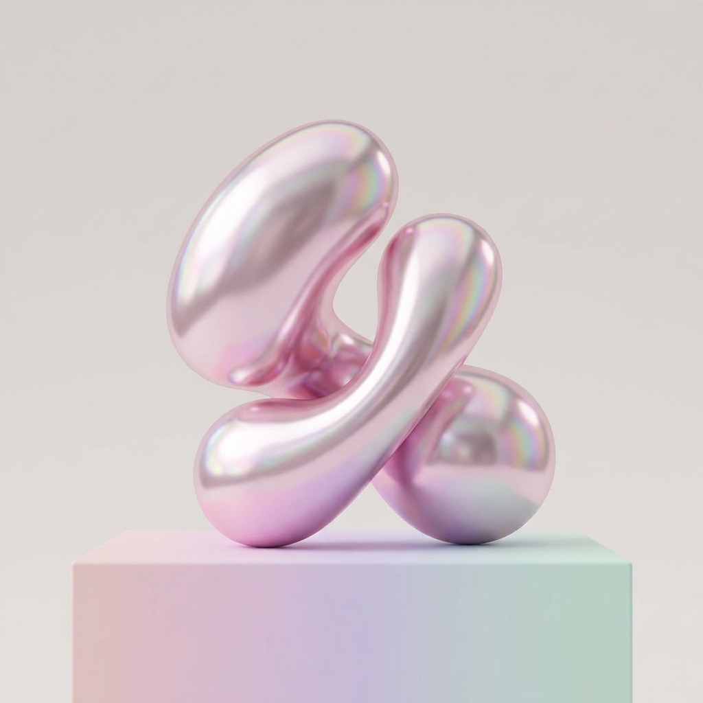 Iridescent 3D sculpture